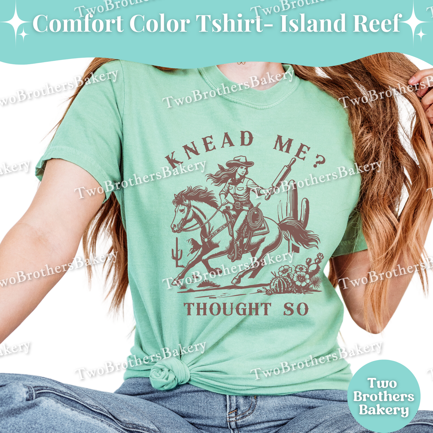 Knead Me Baking Shirt, Western Cowgirl Baker Tee, Rodeo Dough Maker, Country Kitchen T-Shirt, Funny Bread Cookie Baker Gift, Southern Baker