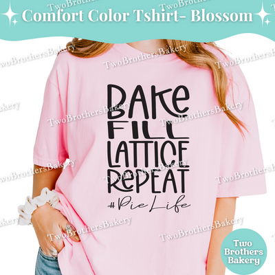 Bake Fill Lattice Repeat Pie Shirt, Funny Fall Baking Tee, Thanksgiving Pie Maker Shirt, Pie Life Baker Gift, Pie Baking Tee, Pie Bakers