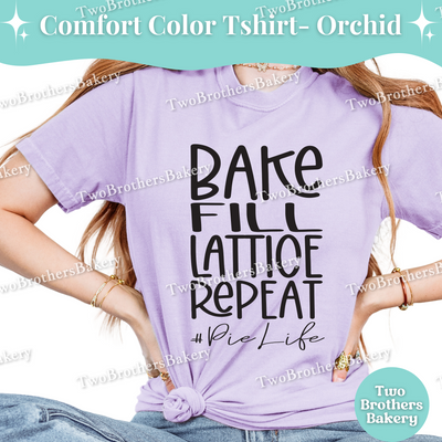 Bake Fill Lattice Repeat Pie Shirt, Funny Fall Baking Tee, Thanksgiving Pie Maker Shirt, Pie Life Baker Gift, Pie Baking Tee, Pie Bakers