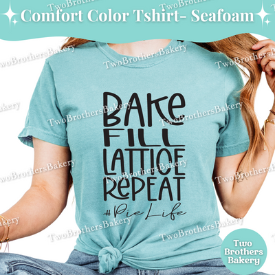 Bake Fill Lattice Repeat Pie Shirt, Funny Fall Baking Tee, Thanksgiving Pie Maker Shirt, Pie Life Baker Gift, Pie Baking Tee, Pie Bakers