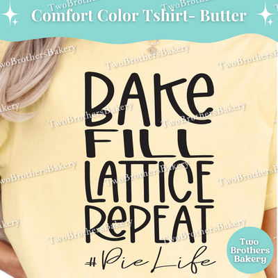 Bake Fill Lattice Repeat Pie Shirt, Funny Fall Baking Tee, Thanksgiving Pie Maker Shirt, Pie Life Baker Gift, Pie Baking Tee, Pie Bakers