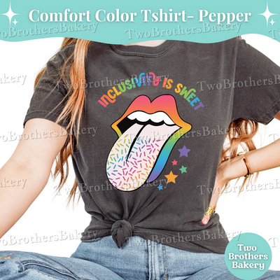 Inclusivity Is Sweet Shirt, LGBTQIA+ Tee, Pride Bakers & Allies, Rainbow Sprinkle Tee, Pride Bakery Gift, Pride Baking Shirt, Rainbow Tee