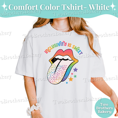 Inclusivity Is Sweet Shirt, LGBTQIA+ Tee, Pride Bakers & Allies, Rainbow Sprinkle Tee, Pride Bakery Gift, Pride Baking Shirt, Rainbow Tee