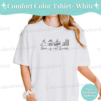 Love Is Not Linear, LGBTQIA+ Pride Tshirt, Line Art Dessert, Inclusive Bakers Tshirt, Sweet Equality Gift, Pride Month Tee, Baking Shirt