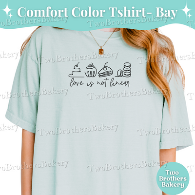 Love Is Not Linear, LGBTQIA+ Pride Tshirt, Line Art Dessert, Inclusive Bakers Tshirt, Sweet Equality Gift, Pride Month Tee, Baking Shirt