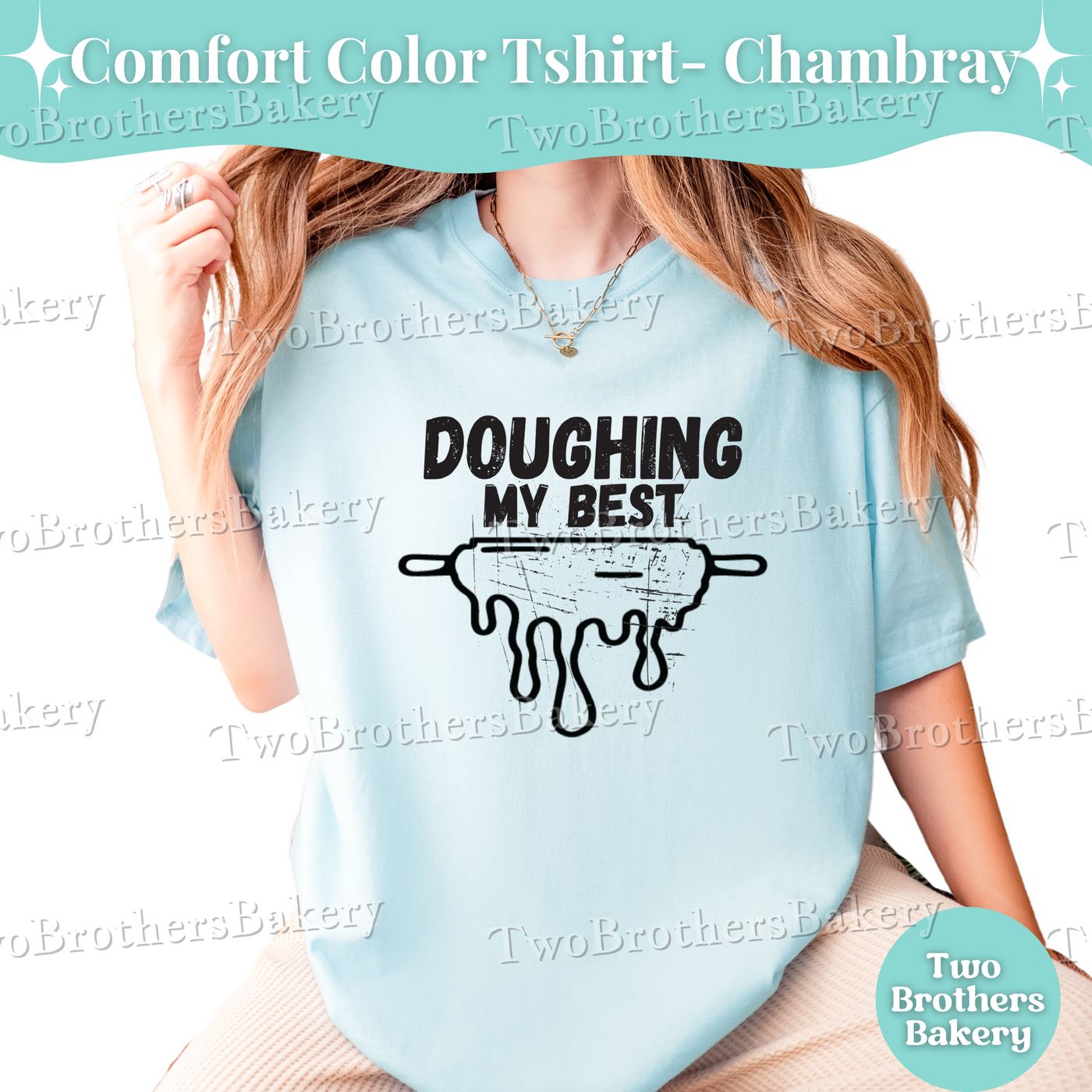 Doughing My Best, Retro Baking Tee, Funny Baking Tee, Mental Health Gift, Cottage Baker Apparel, Baking Puns, Distressed Baking Tshirt