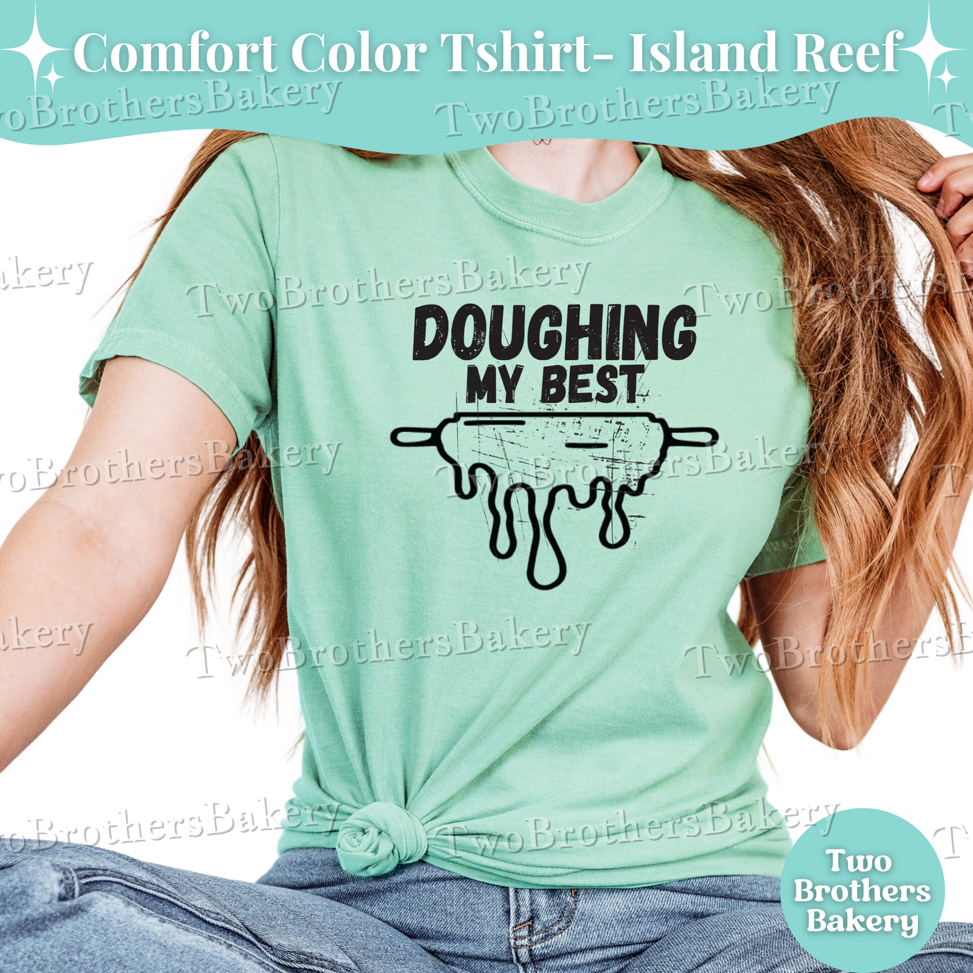 Doughing My Best, Retro Baking Tee, Funny Baking Tee, Mental Health Gift, Cottage Baker Apparel, Baking Puns, Distressed Baking Tshirt