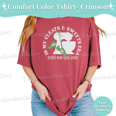 In My Cleats & Sweets Era Shirt, Custom Sports Mom Baker Tee, Personalized Baking Business Shirt, Soccer Baseball Football Team Mom Shirt