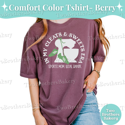 In My Cleats & Sweets Era Shirt, Custom Sports Mom Baker Tee, Personalized Baking Business Shirt, Soccer Baseball Football Team Mom Shirt