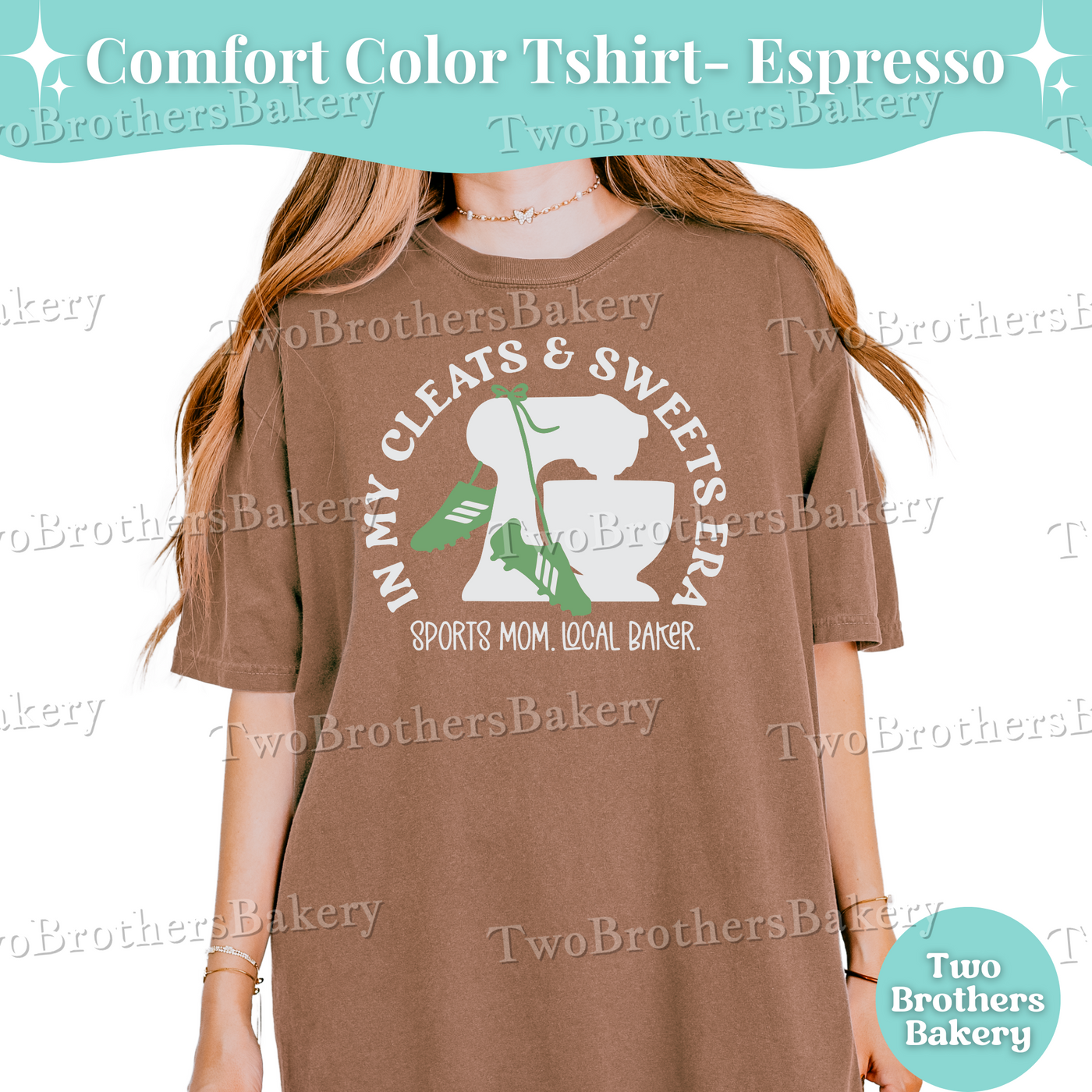 In My Cleats & Sweets Era Shirt, Custom Sports Mom Baker Tee, Personalized Baking Business Shirt, Soccer Baseball Football Team Mom Shirt