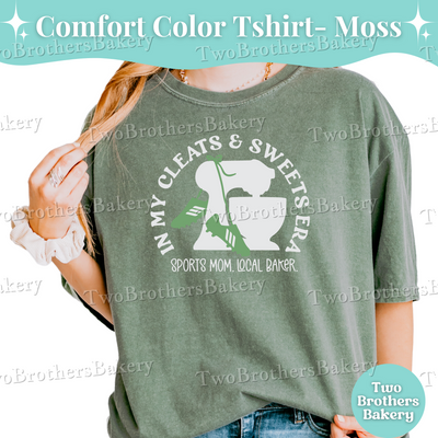 In My Cleats & Sweets Era Shirt, Custom Sports Mom Baker Tee, Personalized Baking Business Shirt, Soccer Baseball Football Team Mom Shirt