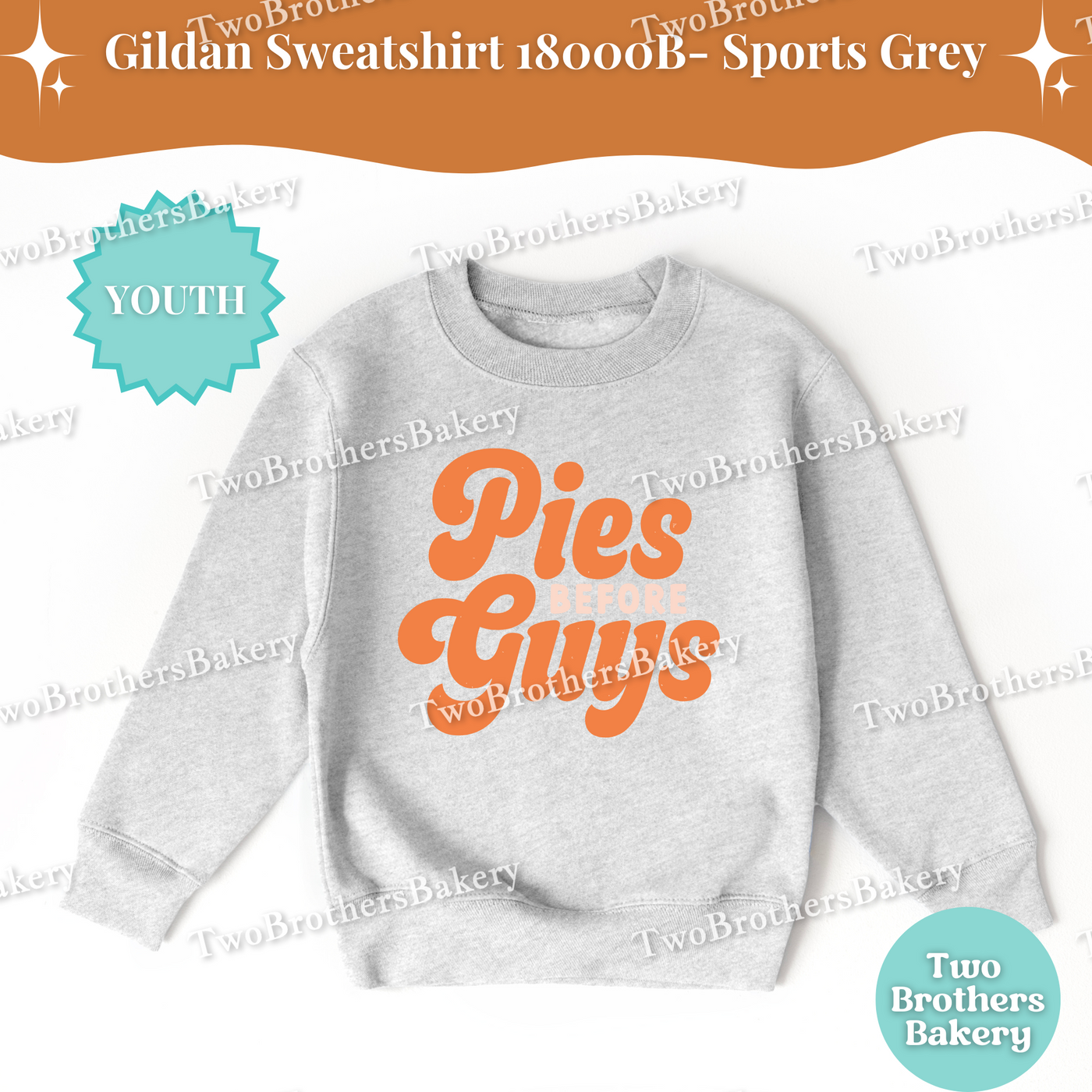 Pies Before Guys Kids Sweatshirt, Fall Thanksgiving Youth Baking Shirt, Cute Retro Pie Lover Top, Autumn Gildan Crewneck, Pie Lover Sweater