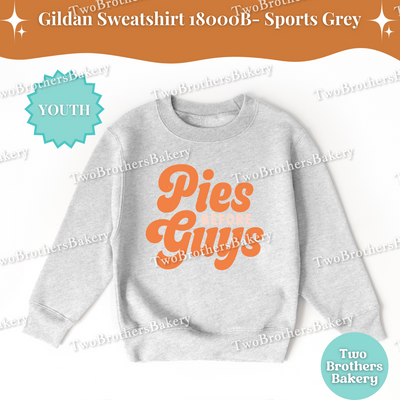 Pies Before Guys Kids Sweatshirt, Fall Thanksgiving Youth Baking Shirt, Cute Retro Pie Lover Top, Autumn Gildan Crewneck, Pie Lover Sweater