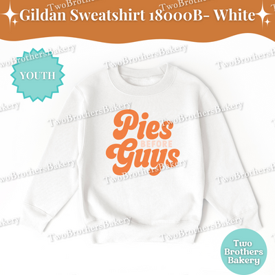 Pies Before Guys Kids Sweatshirt, Fall Thanksgiving Youth Baking Shirt, Cute Retro Pie Lover Top, Autumn Gildan Crewneck, Pie Lover Sweater