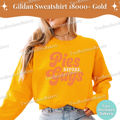 Pies Before Guys Sweatshirt, Retro Thanksgiving Baking Fall Crewneck, Funny Foodie Gift for Bakers & Pie Lovers, Friendsgiving Sweater