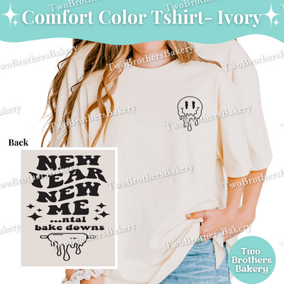 New Year Baking Shirt, Mental Bake Down Tee, Funny Baker Gift, New Years Baking Top, Retro Baking TShirt, Mental Health Tee, Anxious Baker