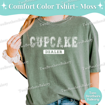Cupcake Dealer, Distressed Varsity Baking Tee, Matching Family Baking Tees, Cupcake Lover Gift, Mommy and Me Cupcake Tees, Cupcake Bakery