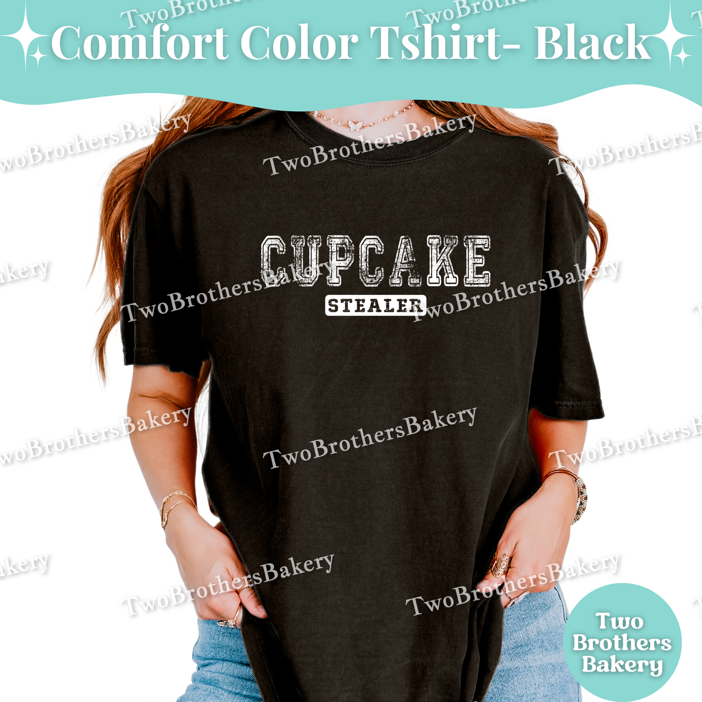 Cupcake Stealer, Distressed Varsity Baking Tee, Matching Family Baking Tees, Cupcake Lover Gift, Mommy and Me Cupcake Tees, Cupcake Bakery