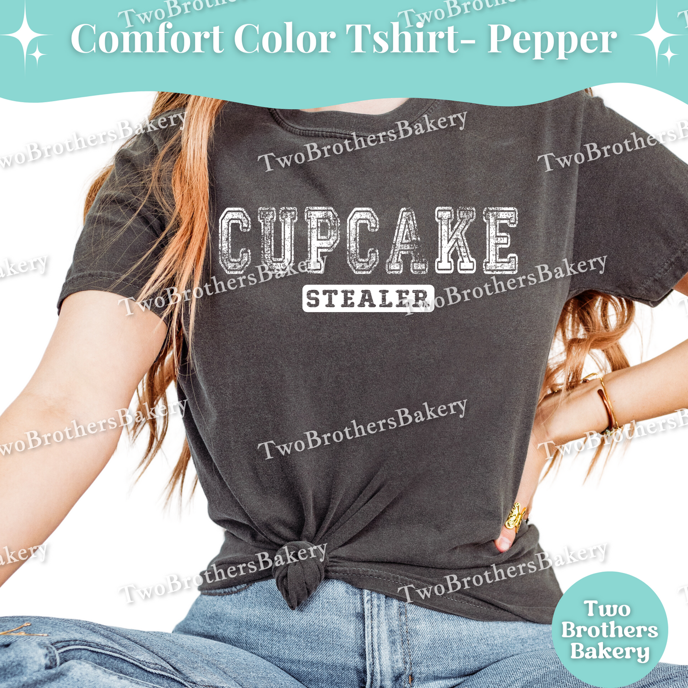 Cupcake Stealer, Distressed Varsity Baking Tee, Matching Family Baking Tees, Cupcake Lover Gift, Mommy and Me Cupcake Tees, Cupcake Bakery
