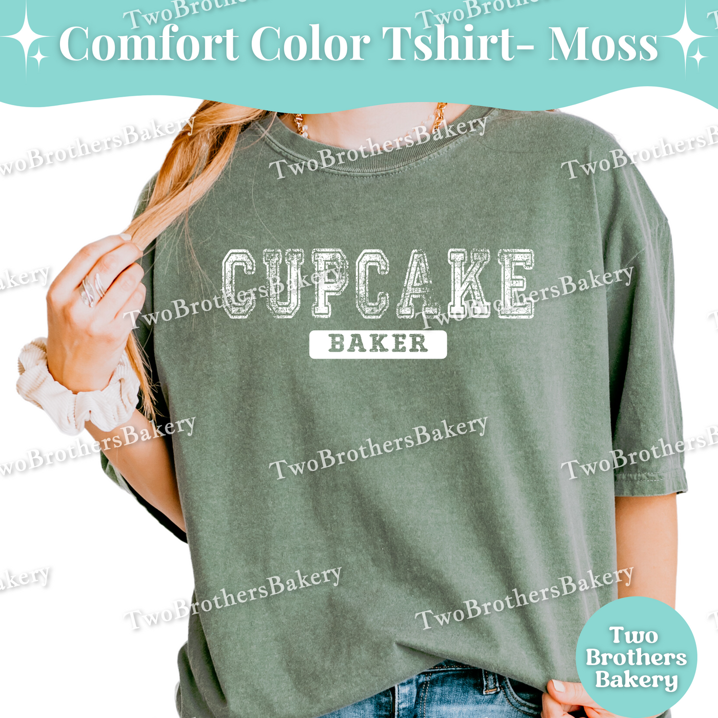 Cupcake Baker, Distressed Varsity Baking Tee, Matching Family Baking Tees, Cupcake Lover Gift, Mommy and Me Cupcake Tees, Cupcake Bakery