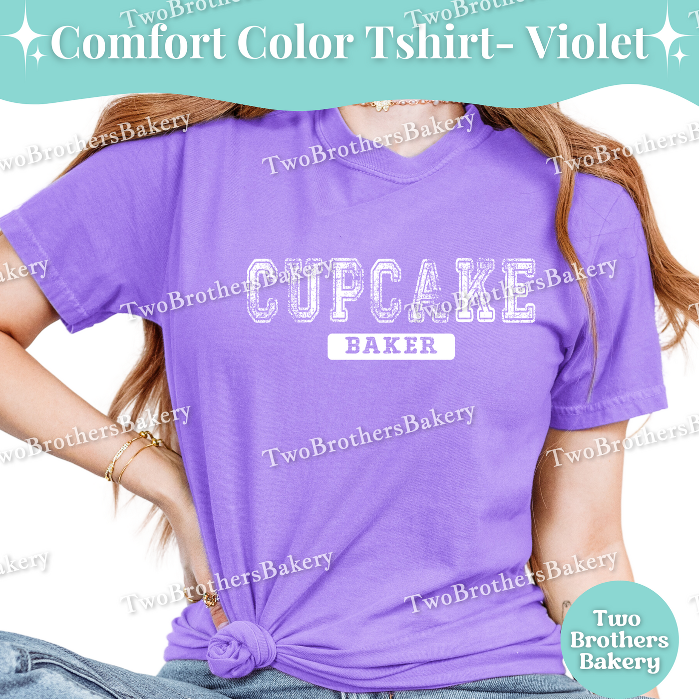 Cupcake Baker, Distressed Varsity Baking Tee, Matching Family Baking Tees, Cupcake Lover Gift, Mommy and Me Cupcake Tees, Cupcake Bakery