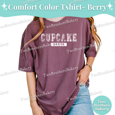 Cupcake Baker, Distressed Varsity Baking Tee, Matching Family Baking Tees, Cupcake Lover Gift, Mommy and Me Cupcake Tees, Cupcake Bakery