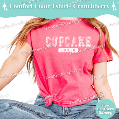Cupcake Baker, Distressed Varsity Baking Tee, Matching Family Baking Tees, Cupcake Lover Gift, Mommy and Me Cupcake Tees, Cupcake Bakery