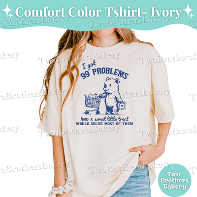 Retro Baking Shirt, Cute Bakery T-Shirt, Baking Lover Tee, Bread Lover Gift, Funny Foodie Shirt, Cottage Baker Top, 99 problems, Sweet Treat