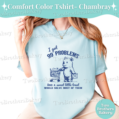 Retro Baking Shirt, Cute Bakery T-Shirt, Baking Lover Tee, Bread Lover Gift, Funny Foodie Shirt, Cottage Baker Top, 99 problems, Sweet Treat