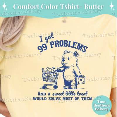 Retro Baking Shirt, Cute Bakery T-Shirt, Baking Lover Tee, Bread Lover Gift, Funny Foodie Shirt, Cottage Baker Top, 99 problems, Sweet Treat