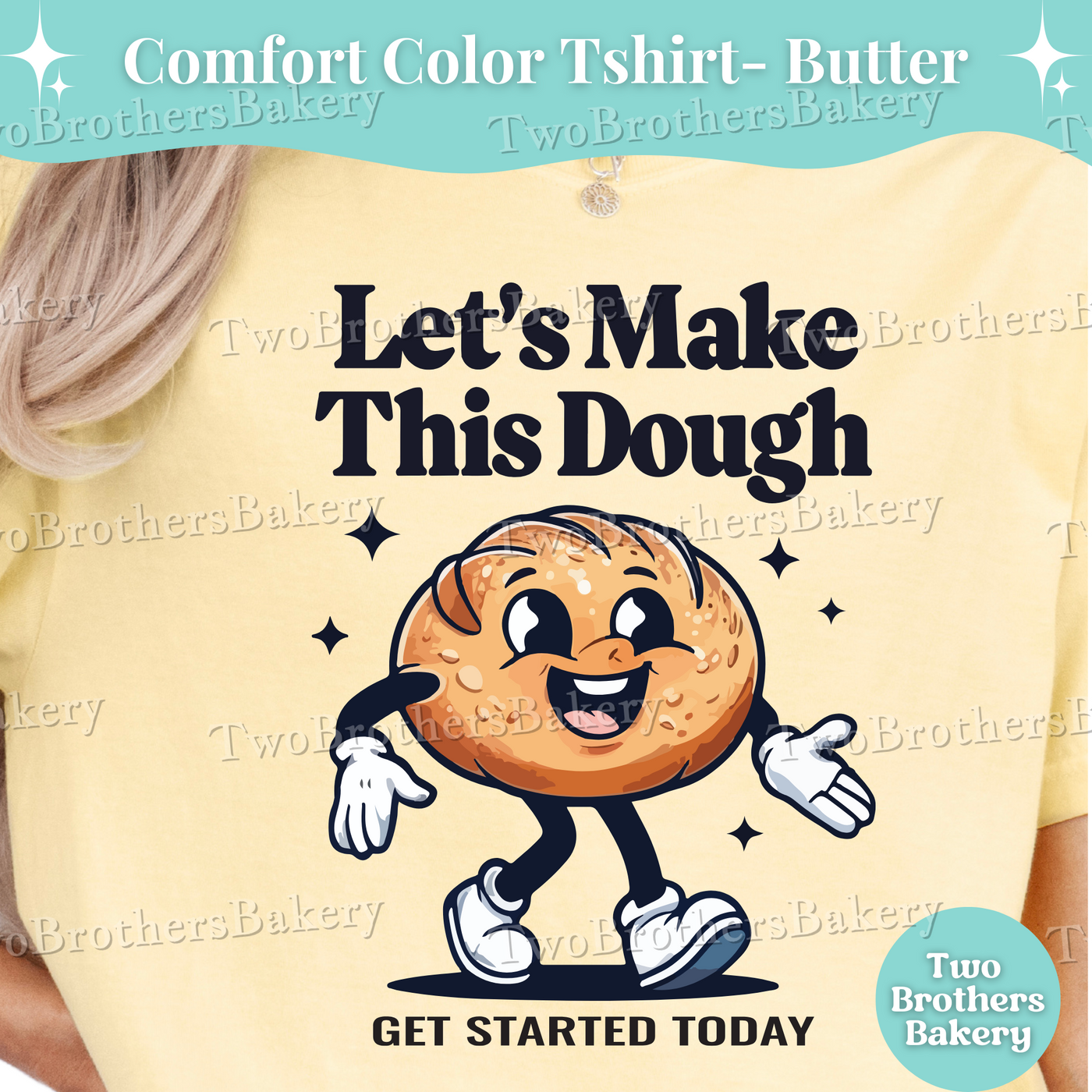 Sourdough Shirt, Lets Make This Dough Tee, Funny Bread Baking Tee, Cottage Bakery Apparel, Baker Business Shirt, Baking Entrepreneur Shirt