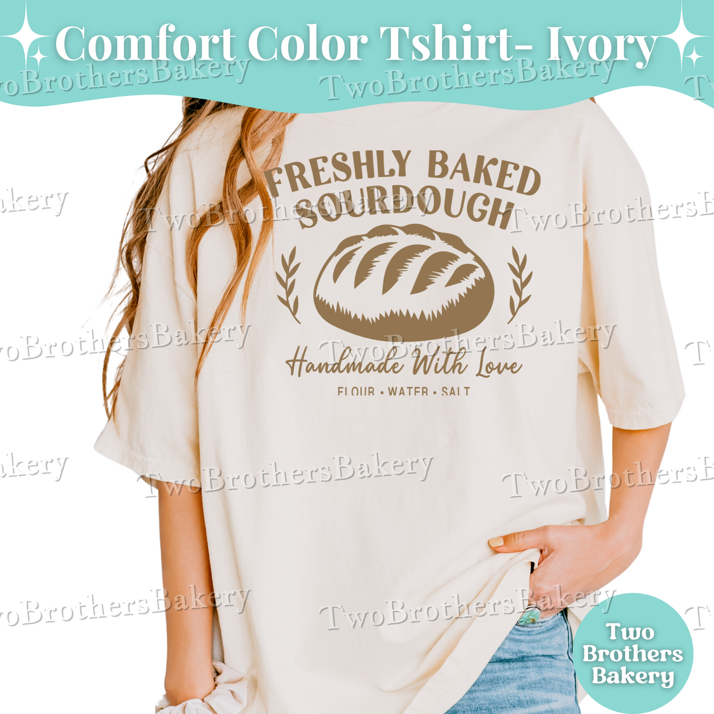 Freshly Baked Sourdough Shirt, Sourdough Baker Tee, Handmade Bread Lover Gift, Sourdough Baker Gift, Flour Water Salt Shirt, Bakery Shirt