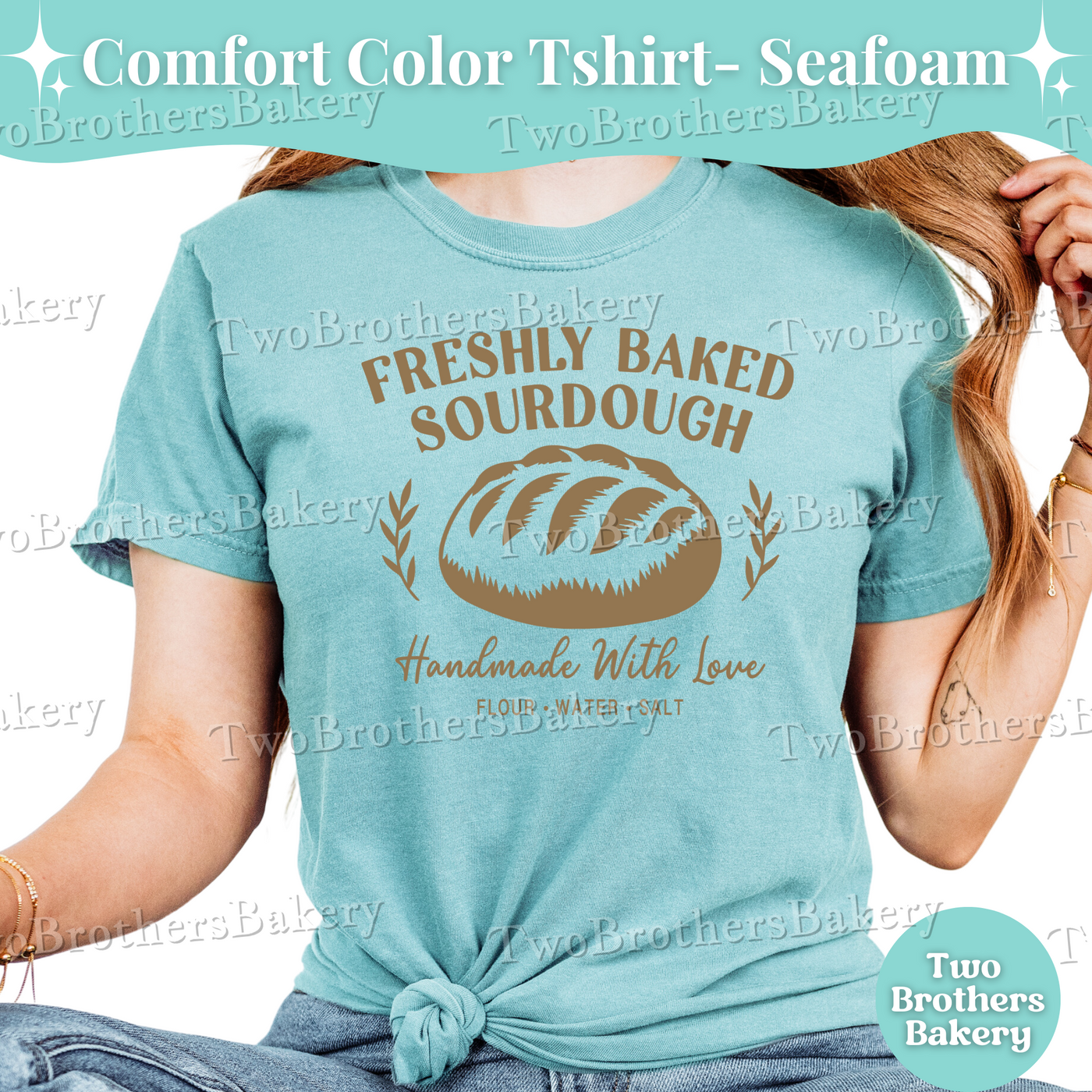 Freshly Baked Sourdough Shirt, Sourdough Baker Tee, Handmade Bread Lover Gift, Sourdough Baker Gift, Flour Water Salt Shirt, Bakery Shirt