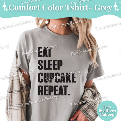 Eat Sleep Cupcake Repeat, Funny Baking Tee for Cupcake Lovers, Cupcake Baking T-Shirt, Pastry Chef Gift, Cupcake Lover Tee, Cupcake Bakery