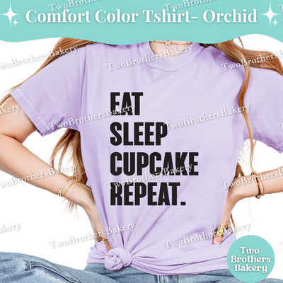 Eat Sleep Cupcake Repeat, Funny Baking Tee for Cupcake Lovers, Cupcake Baking T-Shirt, Pastry Chef Gift, Cupcake Lover Tee, Cupcake Bakery