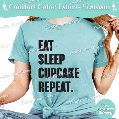 Eat Sleep Cupcake Repeat, Funny Baking Tee for Cupcake Lovers, Cupcake Baking T-Shirt, Pastry Chef Gift, Cupcake Lover Tee, Cupcake Bakery