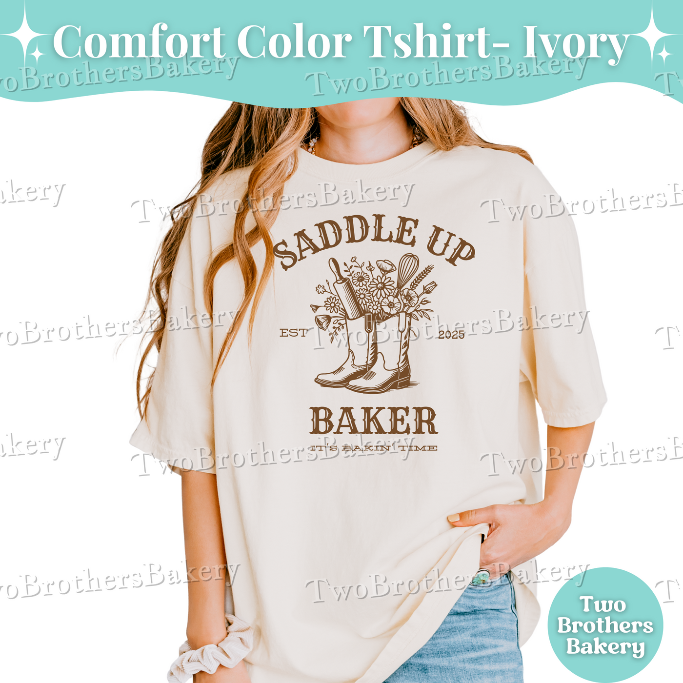 Saddle Up Baker Shirt, Western Cowgirl Baking TShirt, Southern Rodeo Baker Tee, Country Kitchen Top, Cowgirl Boots Tshirt, Summer Baking Tee