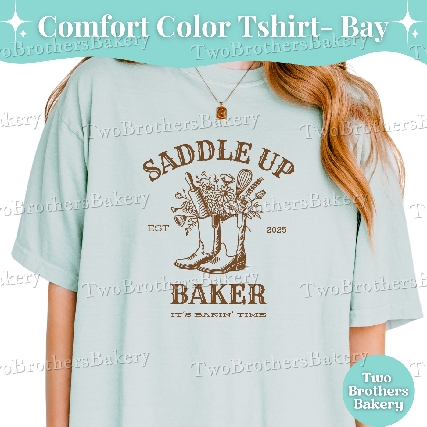 Saddle Up Baker Shirt, Western Cowgirl Baking TShirt, Southern Rodeo Baker Tee, Country Kitchen Top, Cowgirl Boots Tshirt, Summer Baking Tee