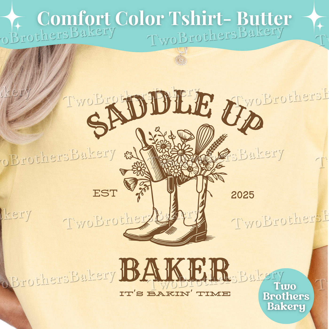 Saddle Up Baker Shirt, Western Cowgirl Baking TShirt, Southern Rodeo Baker Tee, Country Kitchen Top, Cowgirl Boots Tshirt, Summer Baking Tee