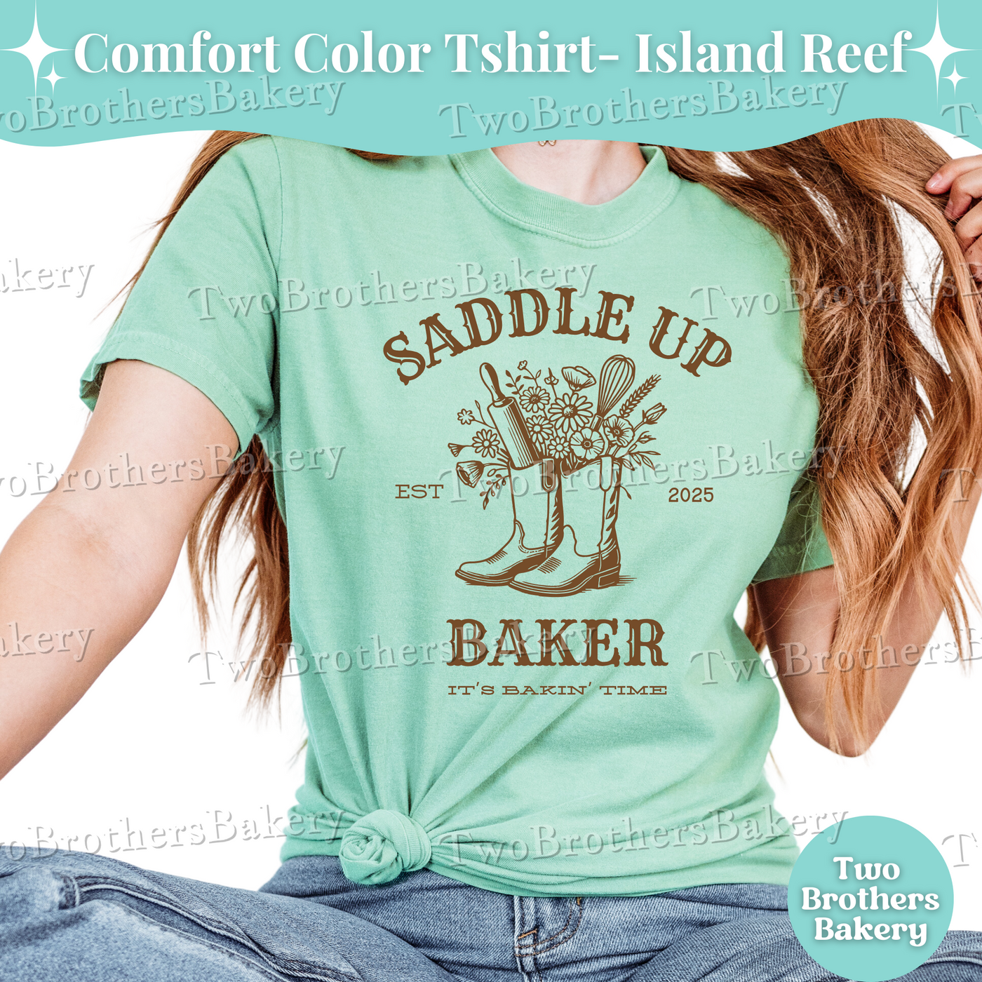 Saddle Up Baker Shirt, Western Cowgirl Baking TShirt, Southern Rodeo Baker Tee, Country Kitchen Top, Cowgirl Boots Tshirt, Summer Baking Tee