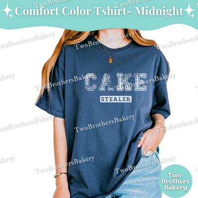 Cake Stealer, Distressed Varsity Baking Tee, Matching Family Baking Tees, Cake Lover Gift, Mommy and Me Cake Tees, Cake Bakery, Cake Tshirt