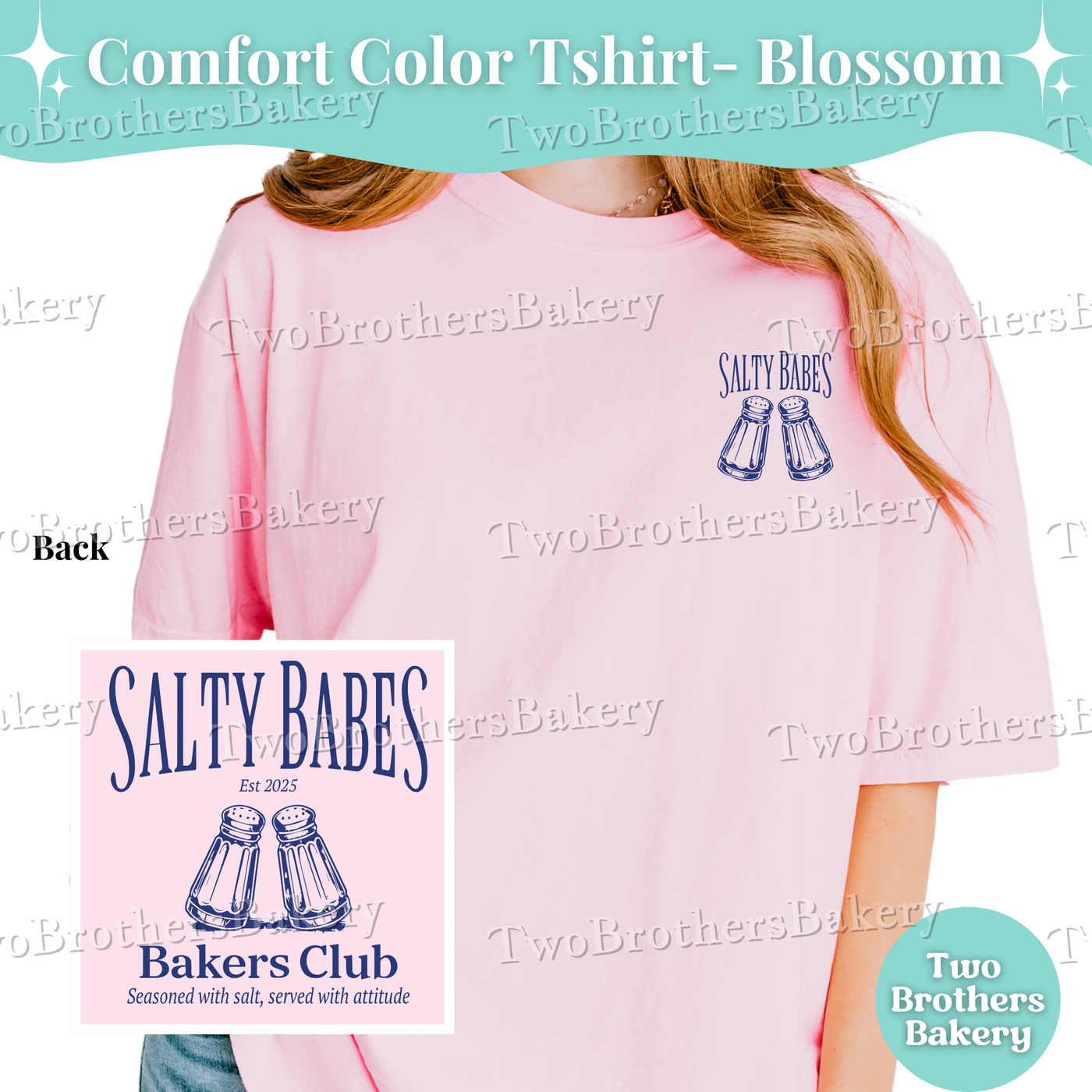 Salty Babes Club Tee, Funny Sassy Tee, Baking Humor Shirt, Summer Baker Shirt, Cottage Bakery Gift, Salty Tee, Funny Baking Tee, Baking Tee