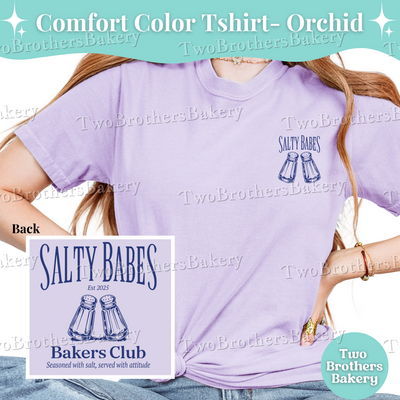 Salty Babes Club Tee, Funny Sassy Tee, Baking Humor Shirt, Summer Baker Shirt, Cottage Bakery Gift, Salty Tee, Funny Baking Tee, Baking Tee