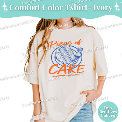 Piece of Cake Shirt, Retro Baking Tee, Cake Lover T-Shirt, Cute Dessert Graphic Top, Fun Baker Gift, Foodie Bakery Shirt, Cake Baker T-shirt