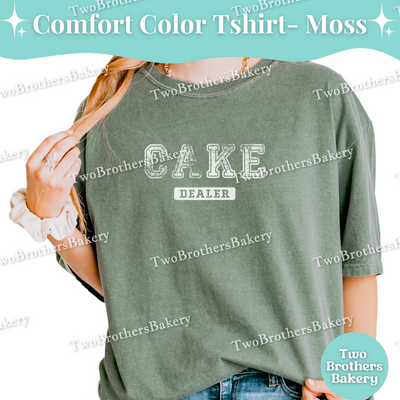 Cake Dealer Tee, Distressed Varsity Baking Tee, Matching Family Baking Tees, Cake Lover Gift, Mommy and Me Cake Tees, Cake Bakery, Cake Tee