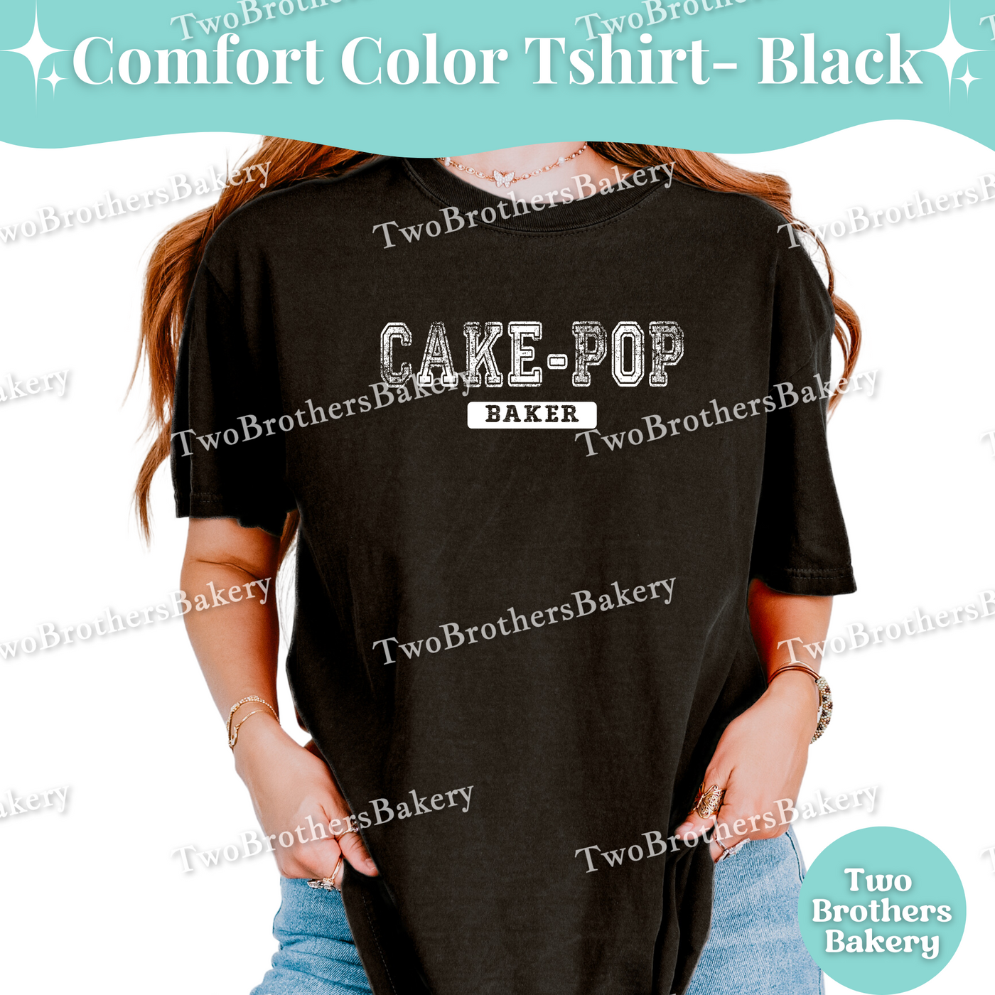 Cakepop Baker, Distressed Varsity Baking Tee, Matching Family Baking Tees, Cakepop Lover Gift, Mommy and Me Cakepop Tees, Cakepop Bakery