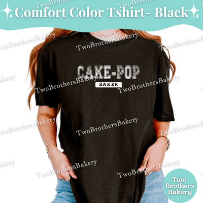 Cakepop Baker, Distressed Varsity Baking Tee, Matching Family Baking Tees, Cakepop Lover Gift, Mommy and Me Cakepop Tees, Cakepop Bakery