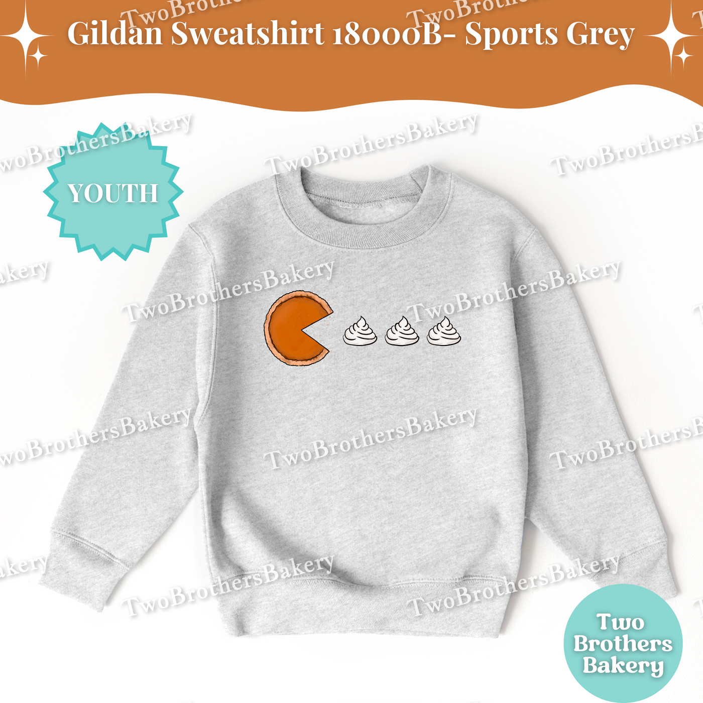 Kids Thanksgiving Pie Sweatshirt, Cute Fall Baking Top, Pumpkin Pie Game Tee, Autumn Baker Shirt, Youth Fall Pie Lover Crewneck, Pac Man Pie