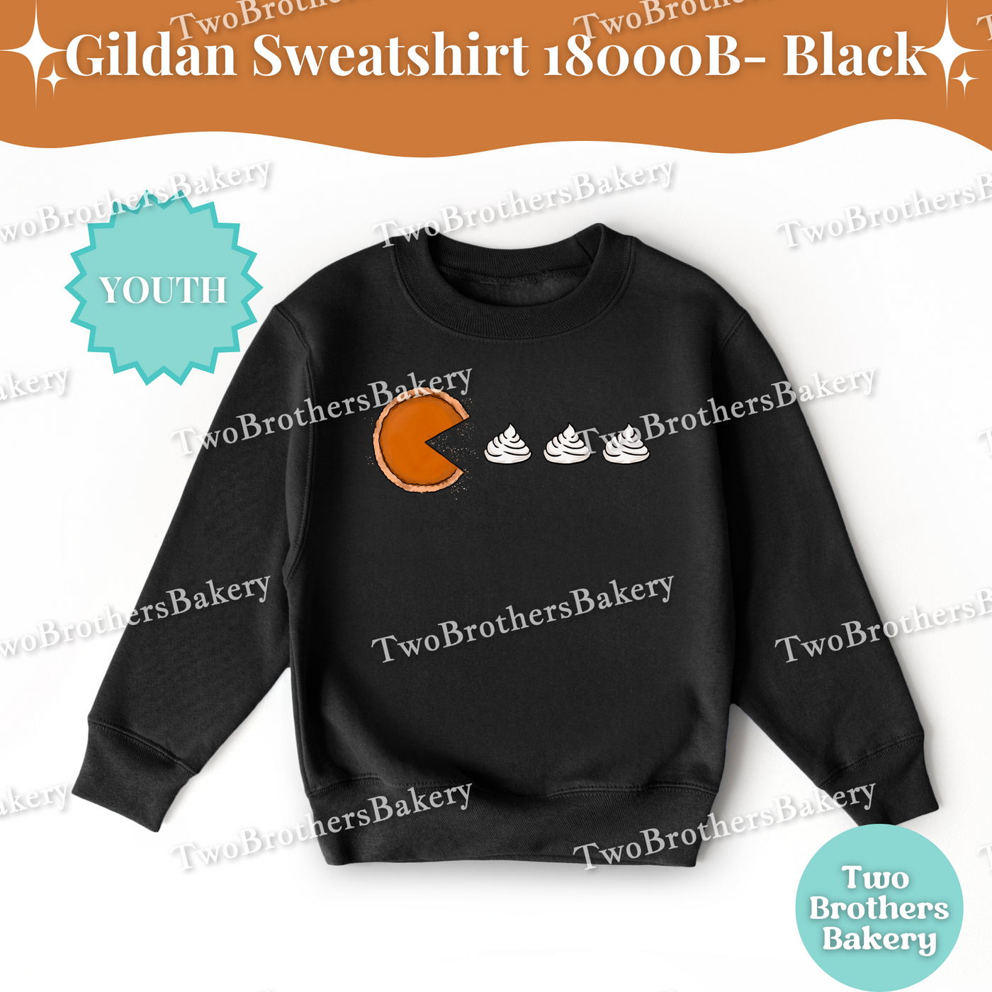 Kids Thanksgiving Pie Sweatshirt, Cute Fall Baking Top, Pumpkin Pie Game Tee, Autumn Baker Shirt, Youth Fall Pie Lover Crewneck, Pac Man Pie