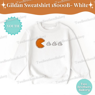 Kids Thanksgiving Pie Sweatshirt, Cute Fall Baking Top, Pumpkin Pie Game Tee, Autumn Baker Shirt, Youth Fall Pie Lover Crewneck, Pac Man Pie